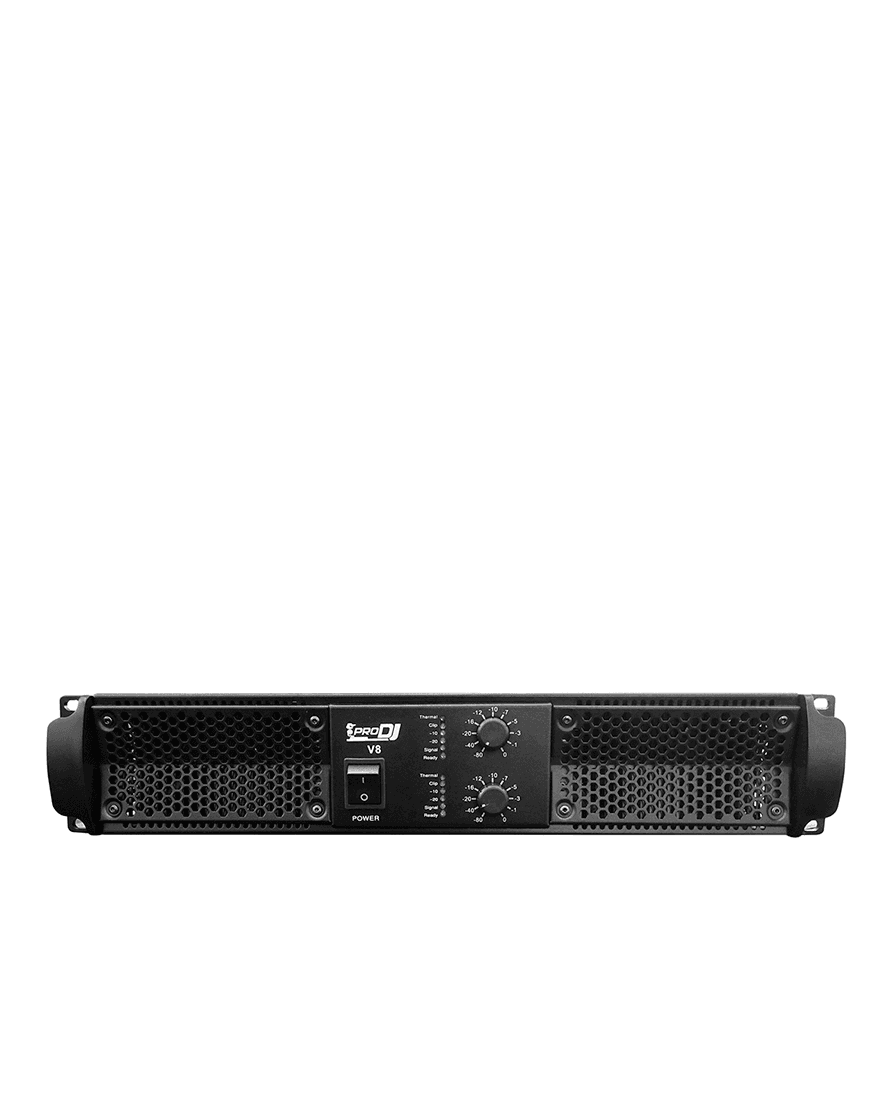 Amplificador de potencia Pro DJ V8 de 2 canales