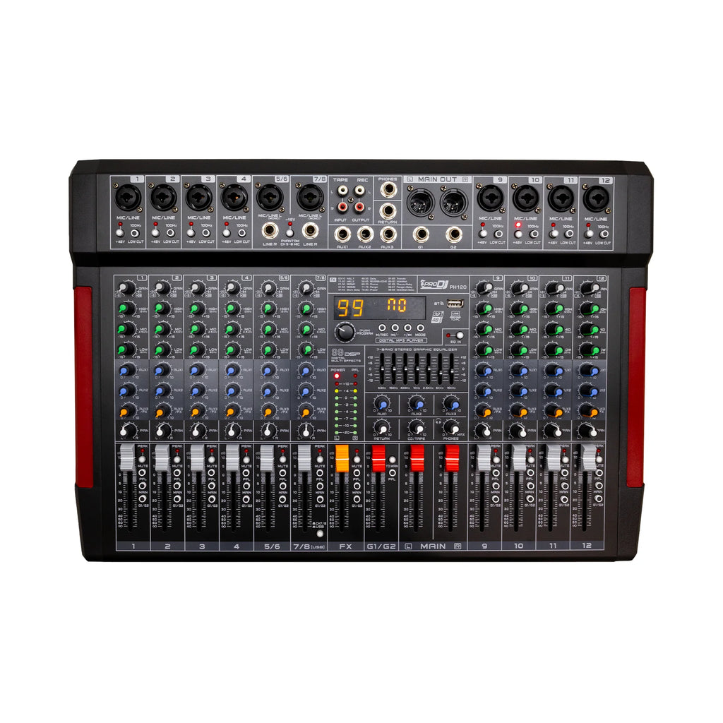 Consola analógica Pro DJ PH120 con USB, Bluetooth y DSP