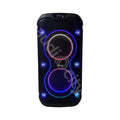 Parlante recargable J&R LIGHT FEST J5296 con doble woofer y luces RGB