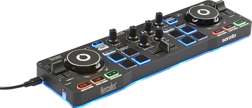 Kit Hercules DJ Starter con controlador, monitores activos y audífonos DJ