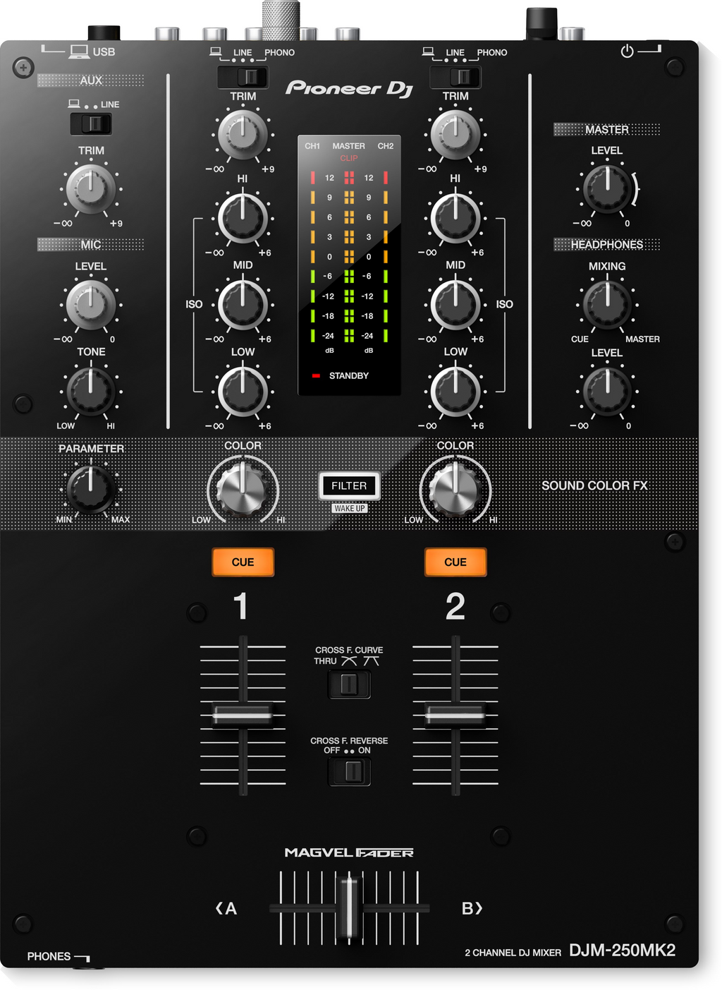 Mezclador DJ Pioneer DJ DJM-250MK2 de 2 canales