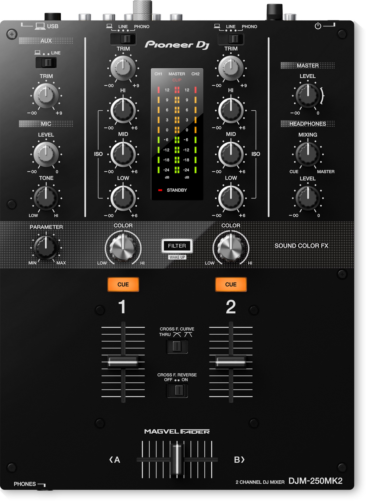 Mezclador DJ Pioneer DJ DJM-250MK2 de 2 canales