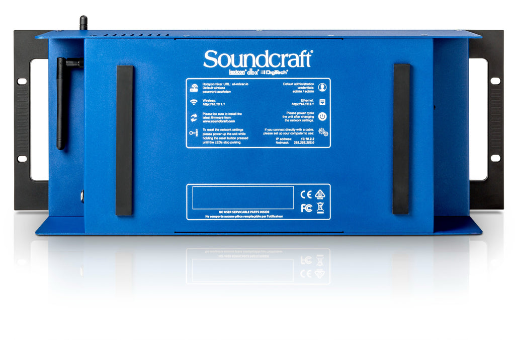 Consola digital para rack Soundcraft Ui24R de 24 entradas con control por Wi-Fi