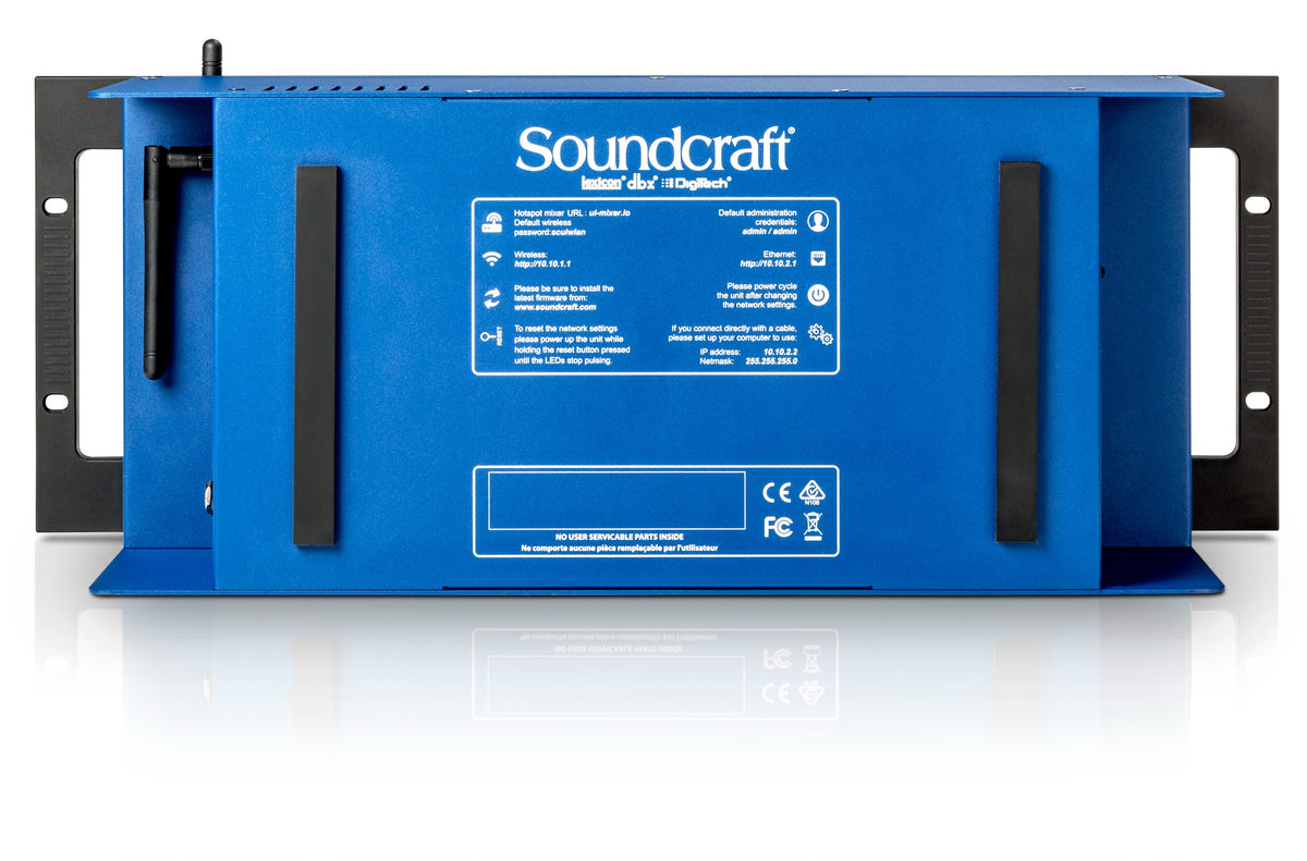 Consola digital para rack Soundcraft Ui24R de 24 entradas con control por Wi-Fi