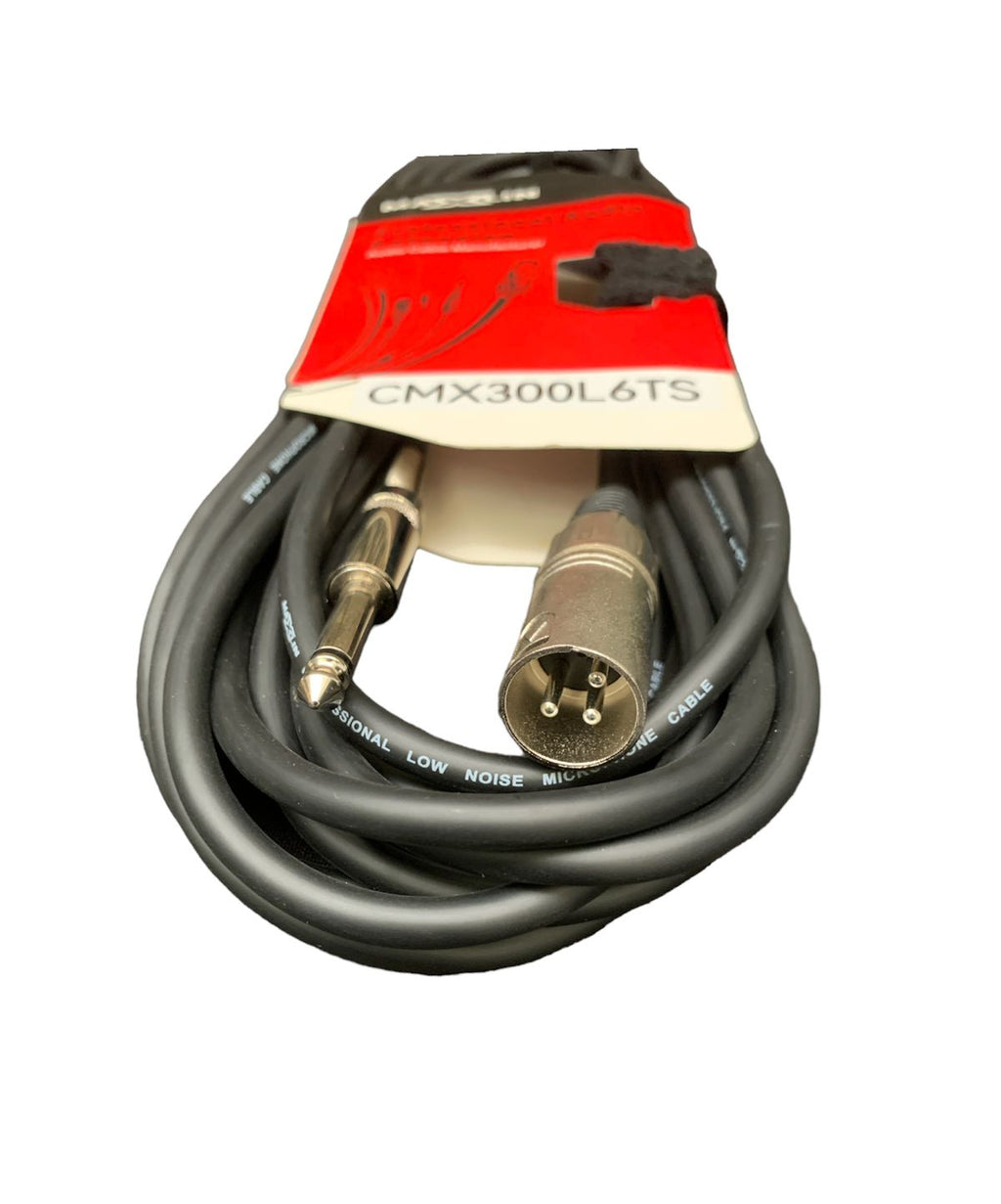 Cable Maxlin CMX300L6TS XLR a plug TS de 6 metros