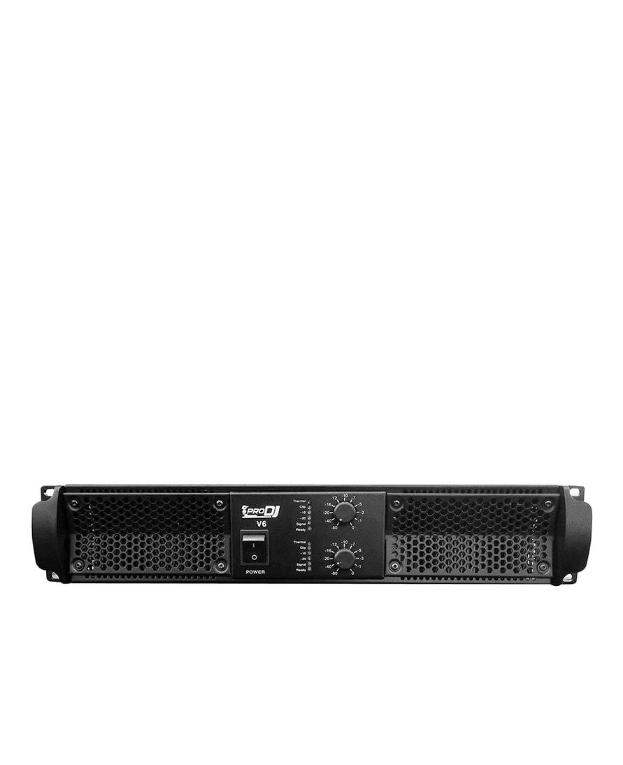 Amplificador de potencia Pro DJ V6 de 2 canales