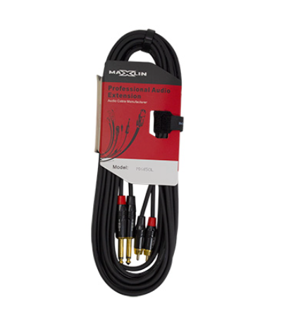 Cable de audio Maxlin MX450L5 de 2 plug TS a 2 plug RCA de 5 metros