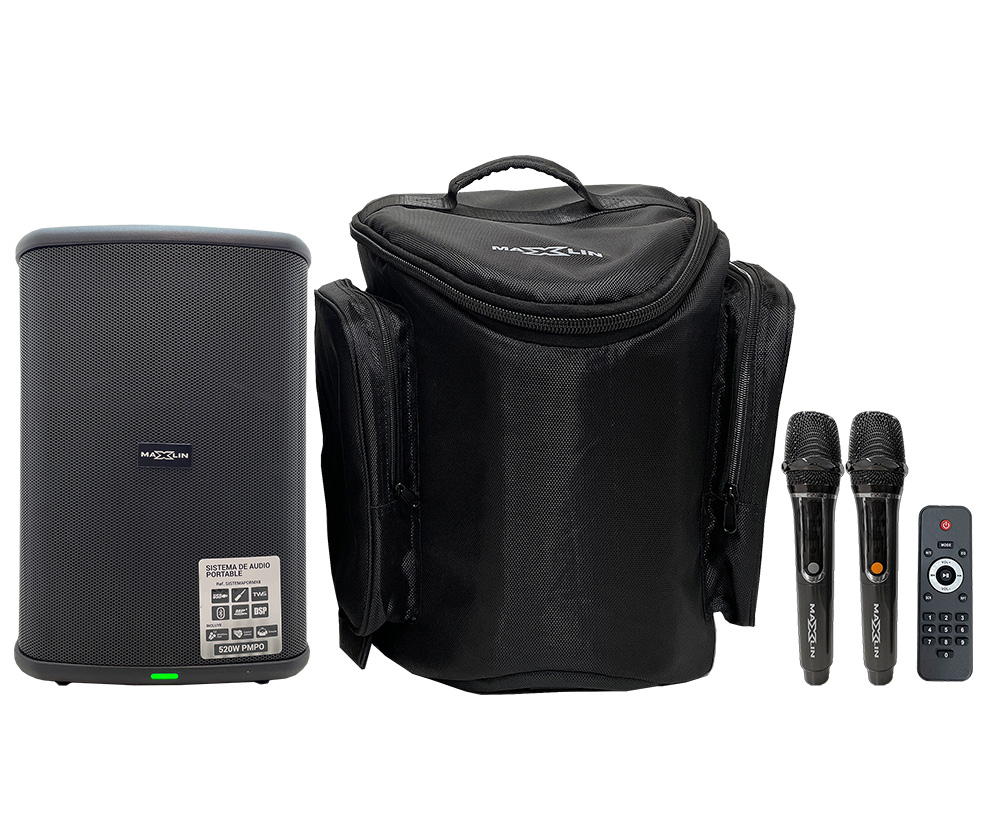 Cabina recargable Maxlin MX8ST de 8 pulgadas con Bluetooth y micrófonos