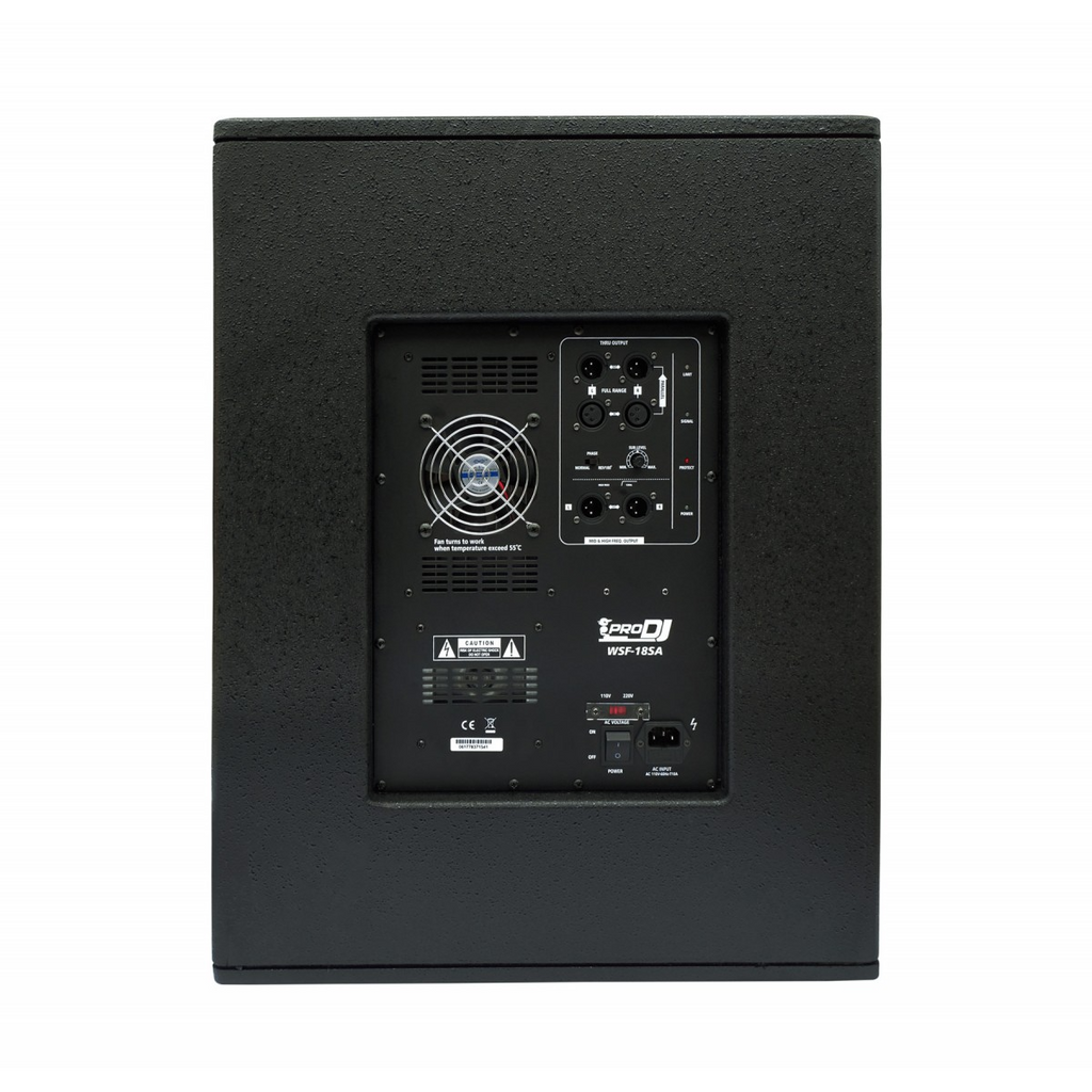 Subwoofer activo Pro DJ WSF-18SA de 18 pulgadas