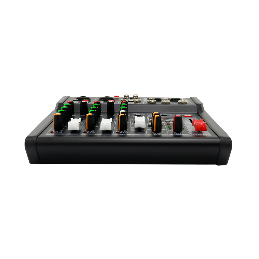 Consola análoga Pro DJ PM04 de 4 canales con Bluetooth y USB