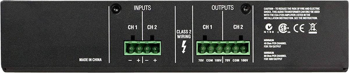 Módulo transformador JBL CST-2120 de dos canales para línea de 70/100 V