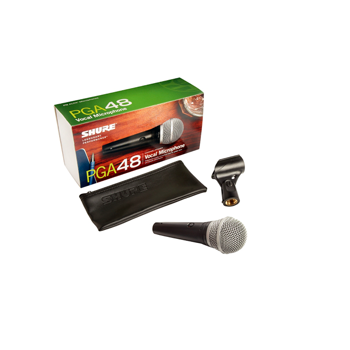 Micrófono vocal dinámico Shure PGA48-LC con interruptor