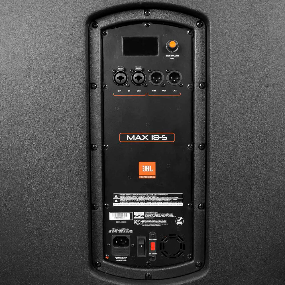 Subwoofer activo JBL Max 18-S de 18 pulgadas y 500 W