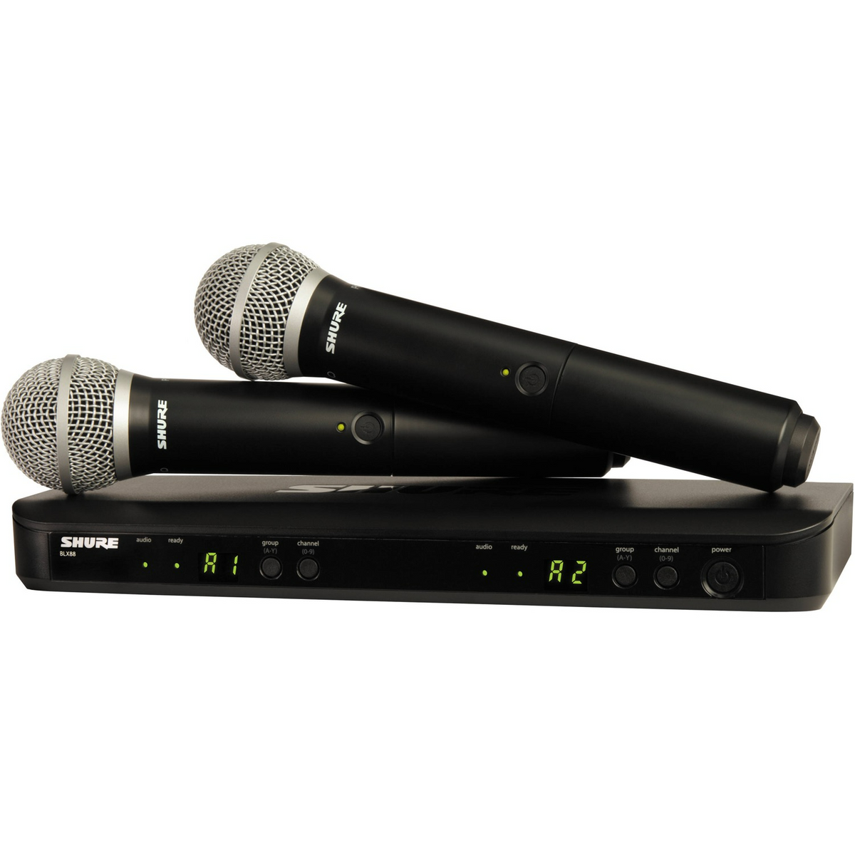 Sistema inalámbrico dual Shure BLX288/PG58 con dos micrófonos de mano