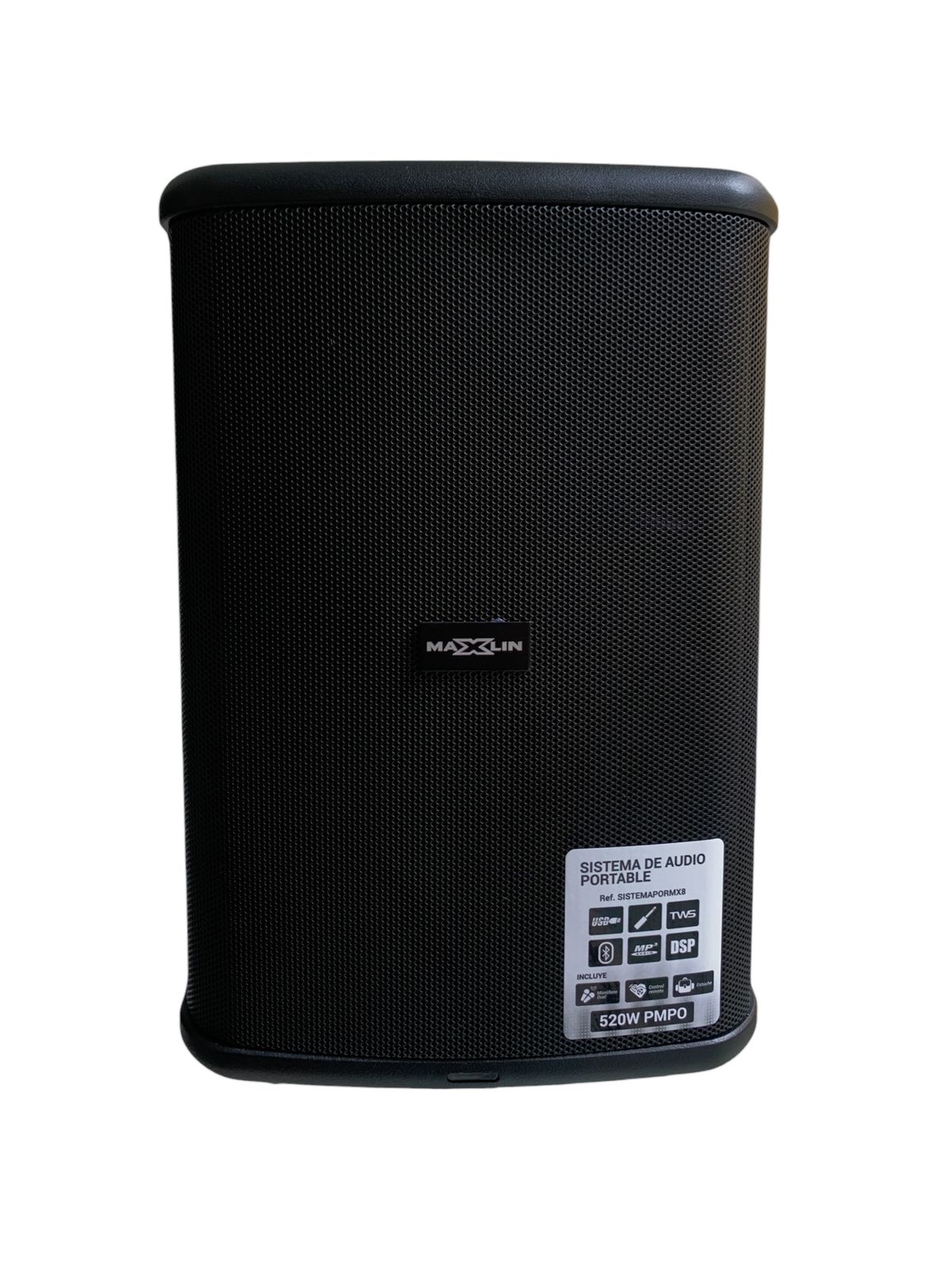 Cabina recargable Maxlin MX8ST de 8 pulgadas con Bluetooth y micrófonos