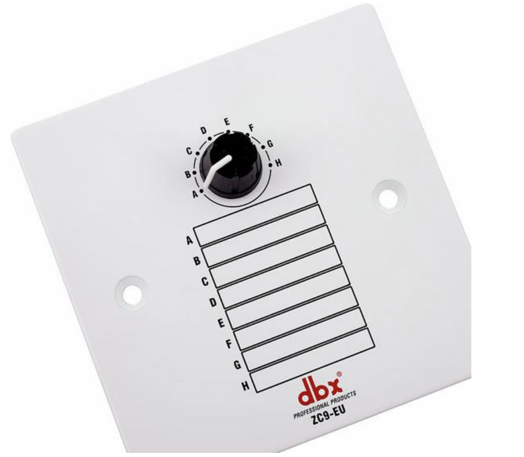 Controlador de zona de pared dbx ZC-9 de 8 posiciones