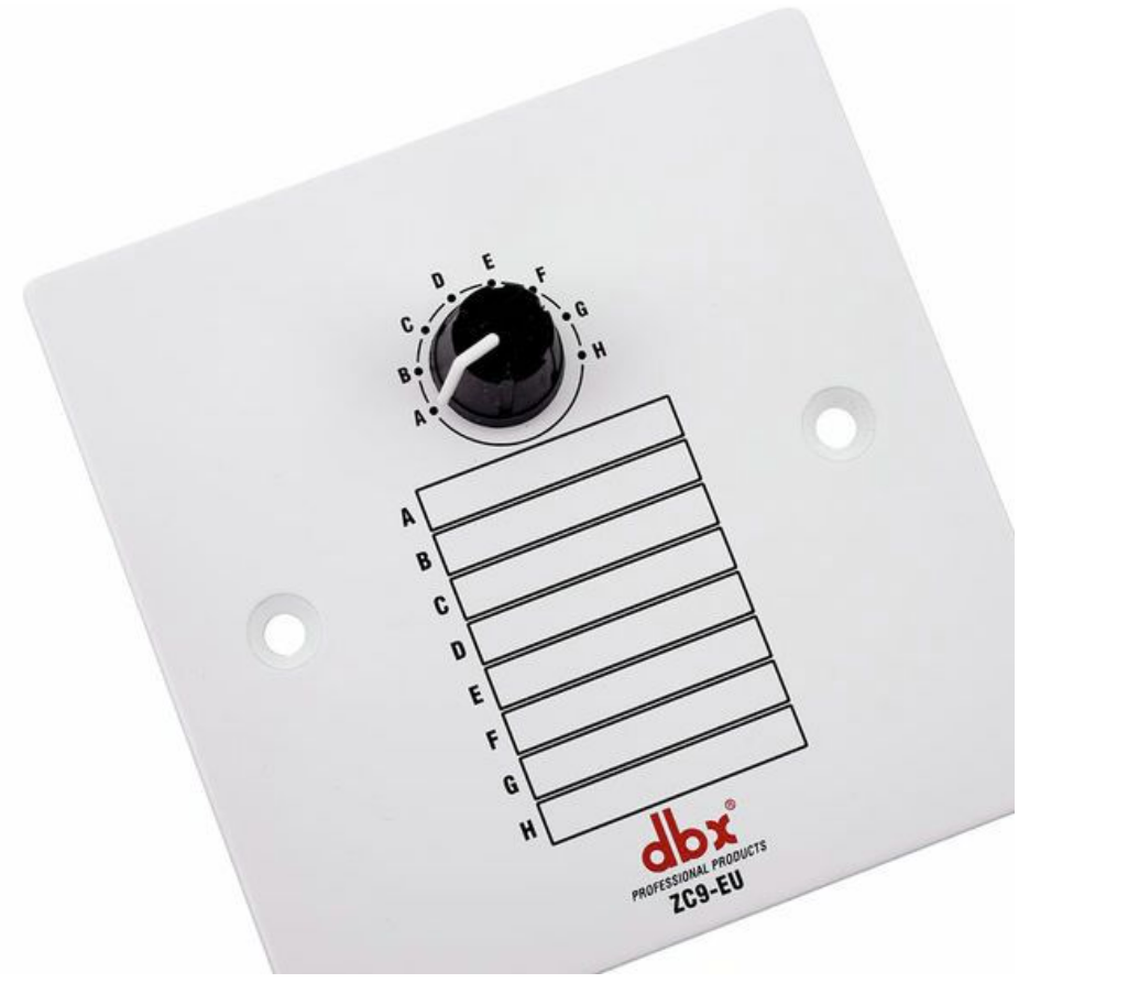Controlador de zona de pared dbx ZC-9 de 8 posiciones