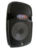 Cabina activa recargable Maxlin MX15R de 15 pulgadas con Bluetooth