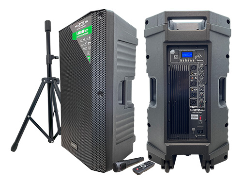 Cabina activa Maxlin MX15Z de 15 pulgadas con Bluetooth