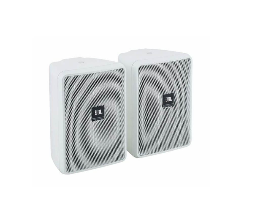 Par de parlantes de pared JBL Control 23-1-WH blancos ultracompactos