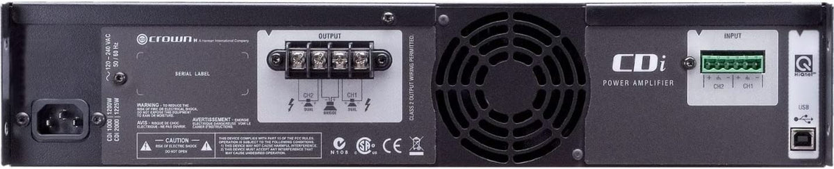 Amplificador de potencia Crown CDi2000 de dos canales