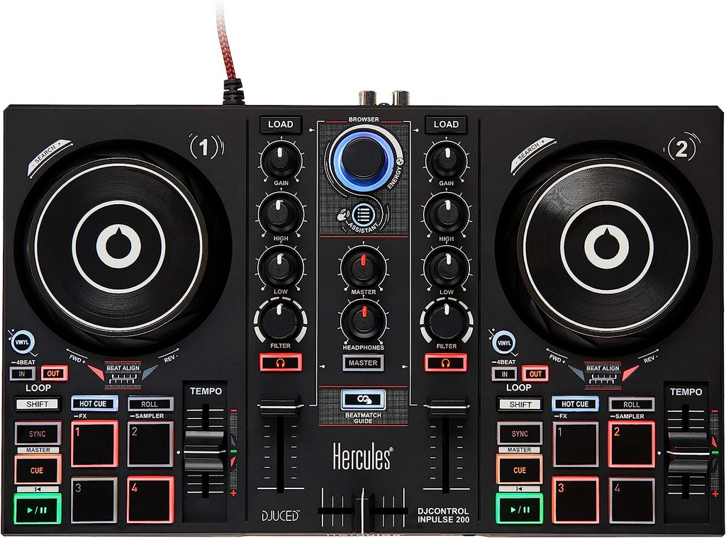 Kit Hercules DJ Learning Kit con controlador, monitores y audífonos
