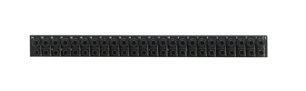 Patchbay dbx PB-48 de 48 puntos con conectores plug de 1/4 pulgada