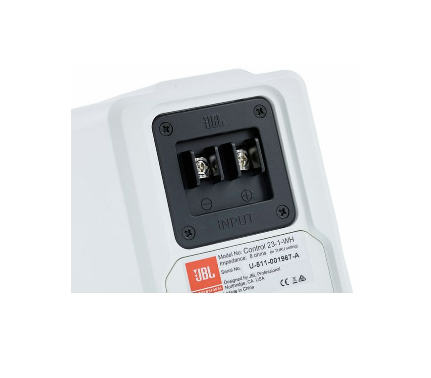 Par de parlantes de pared JBL Control 23-1-WH blancos ultracompactos