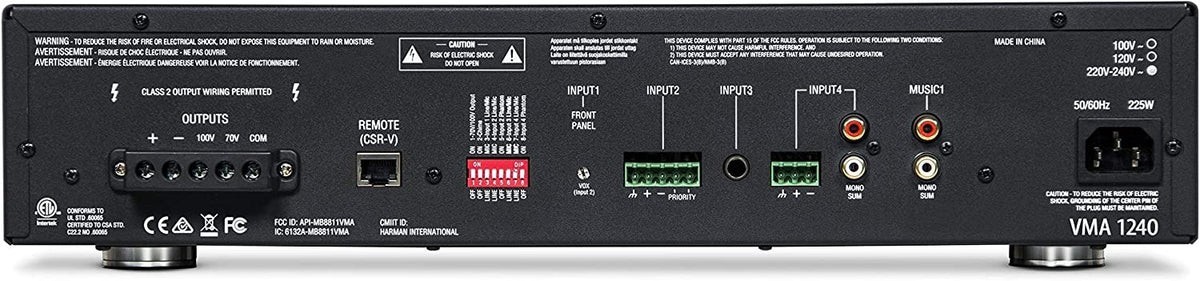 Mezclador-amplificador comercial JBL VMA1240 de 240 W