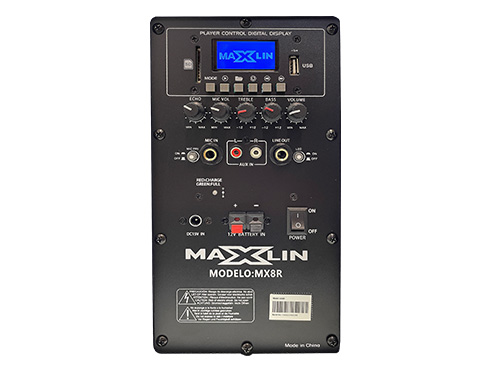 Cabina activa recargable Maxlin MX8R de 8 pulgadas con Bluetooth