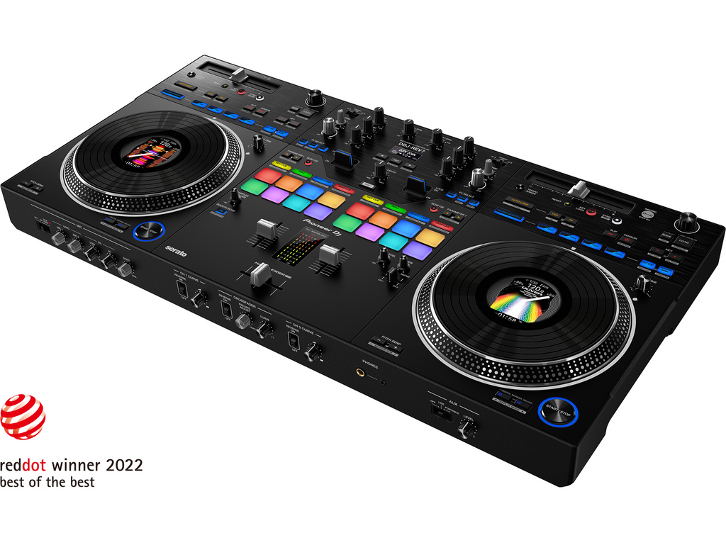 Controlador DJ Pioneer DJ DDJ-REV7 con monitores DM-40D