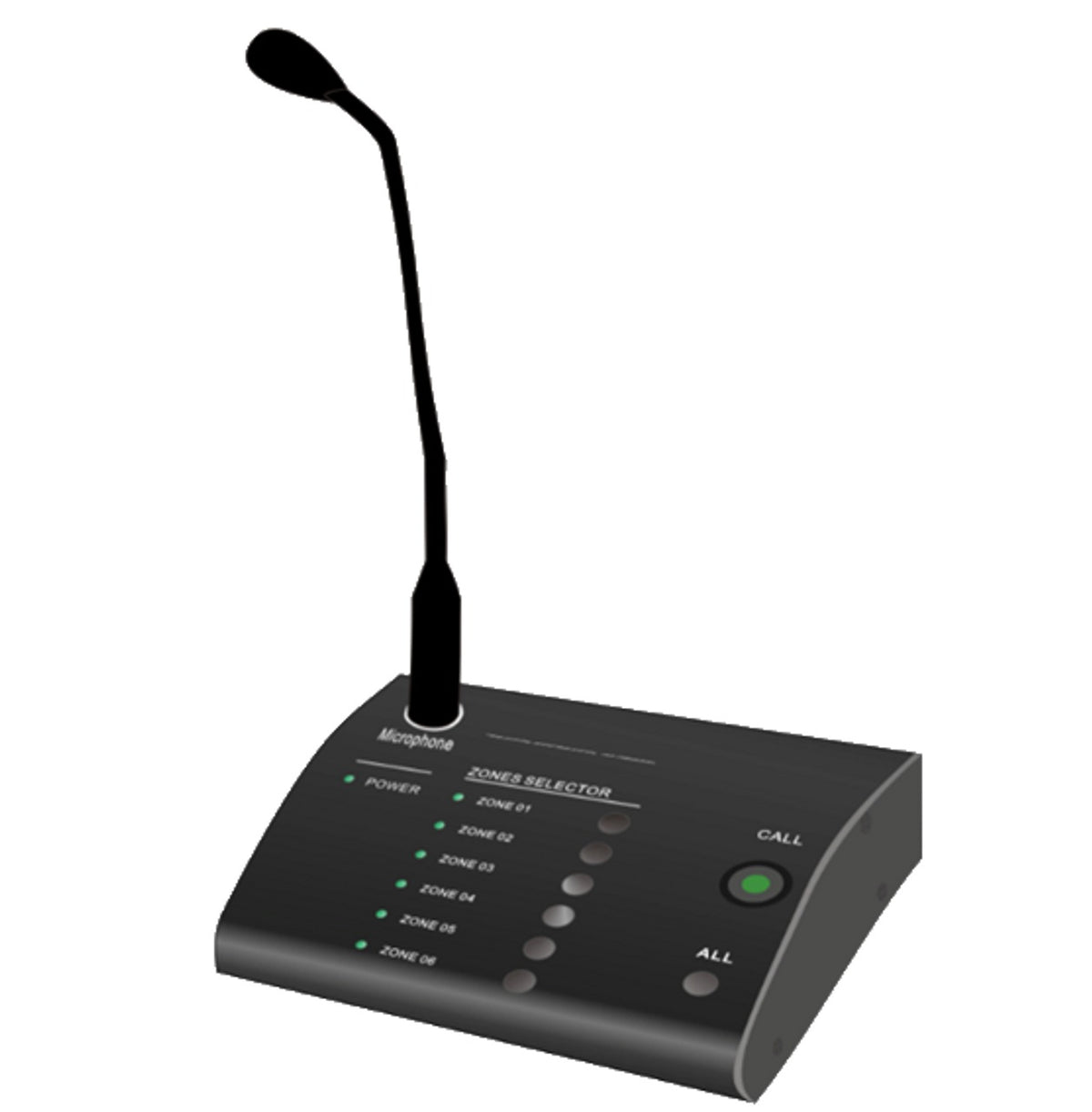 Estación de llamadas Dream Sound XMAM-6000RM de 6 zonas