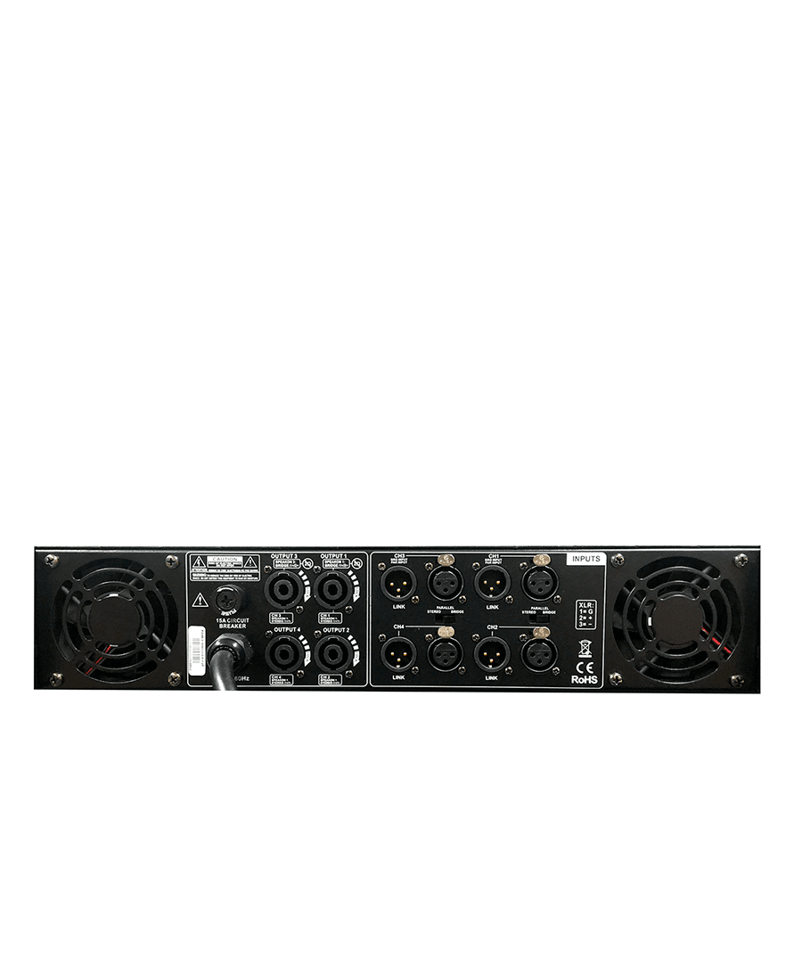 Amplificador de potencia Pro DJ PVP-8.4 de 4 canales