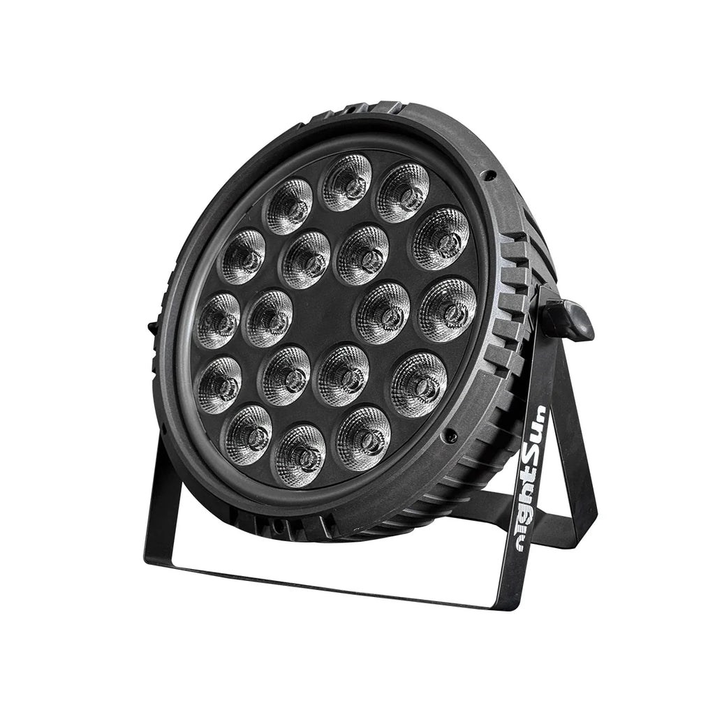 Par LED Nightsun SPC058 18x4W RGBWAP 6 en 1 con tira LED
