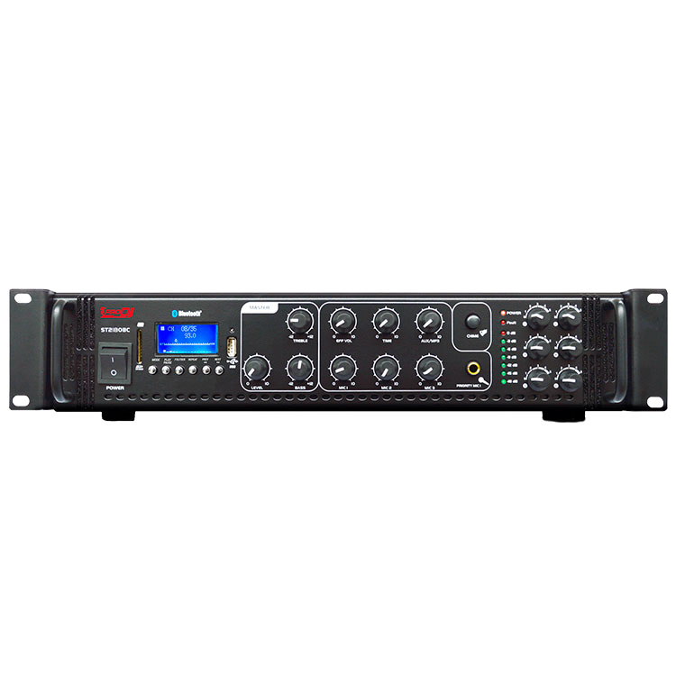 Amplificador ambiental Pro DJ ST2180BC de 180 W con 6 zonas