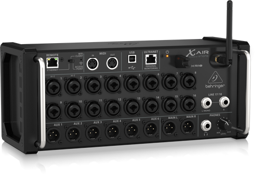 Mezclador digital Behringer XR18 de 18 canales con Wi-Fi