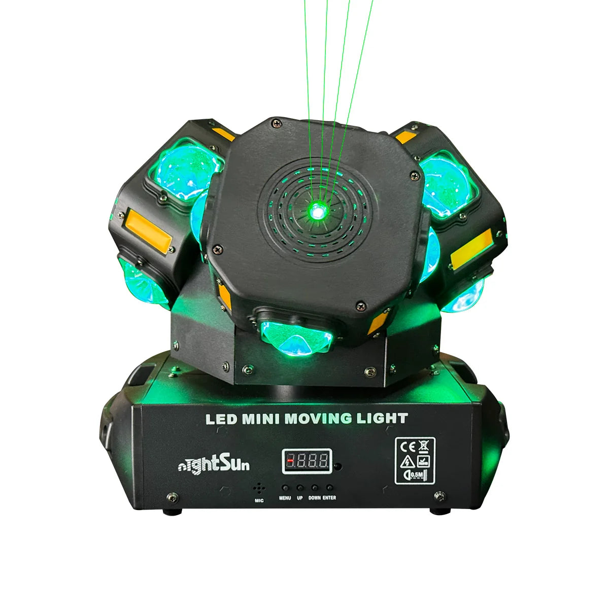 Cabeza móvil multiefecto Nightsun SPB415F1 de tres cabezas con láser