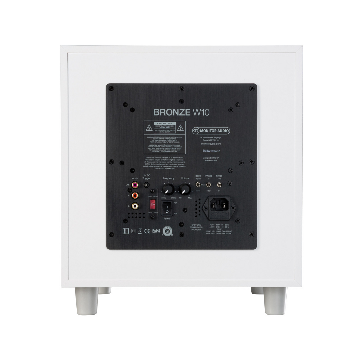 Subwoofer Monitor Audio Bronze W10 de 10 pulgadas en color Urban Grey