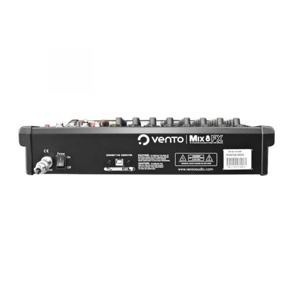 Consola de audio pasiva Vento MIX8FX de 8 canales con efectos y Bluetooth