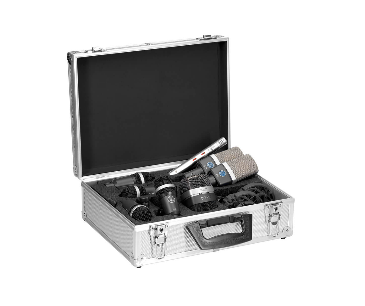 Kit de micrófonos para batería AKG Drumset Premium con estuche de aluminio