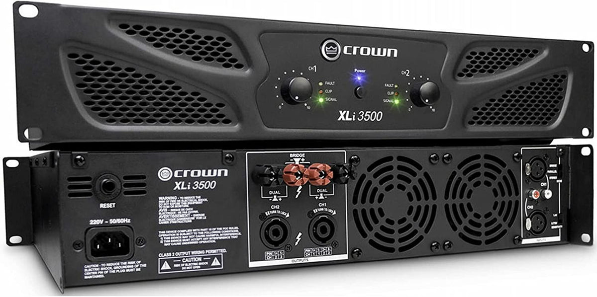 Amplificador de potencia Crown XLI3500 de dos canales 1350 W