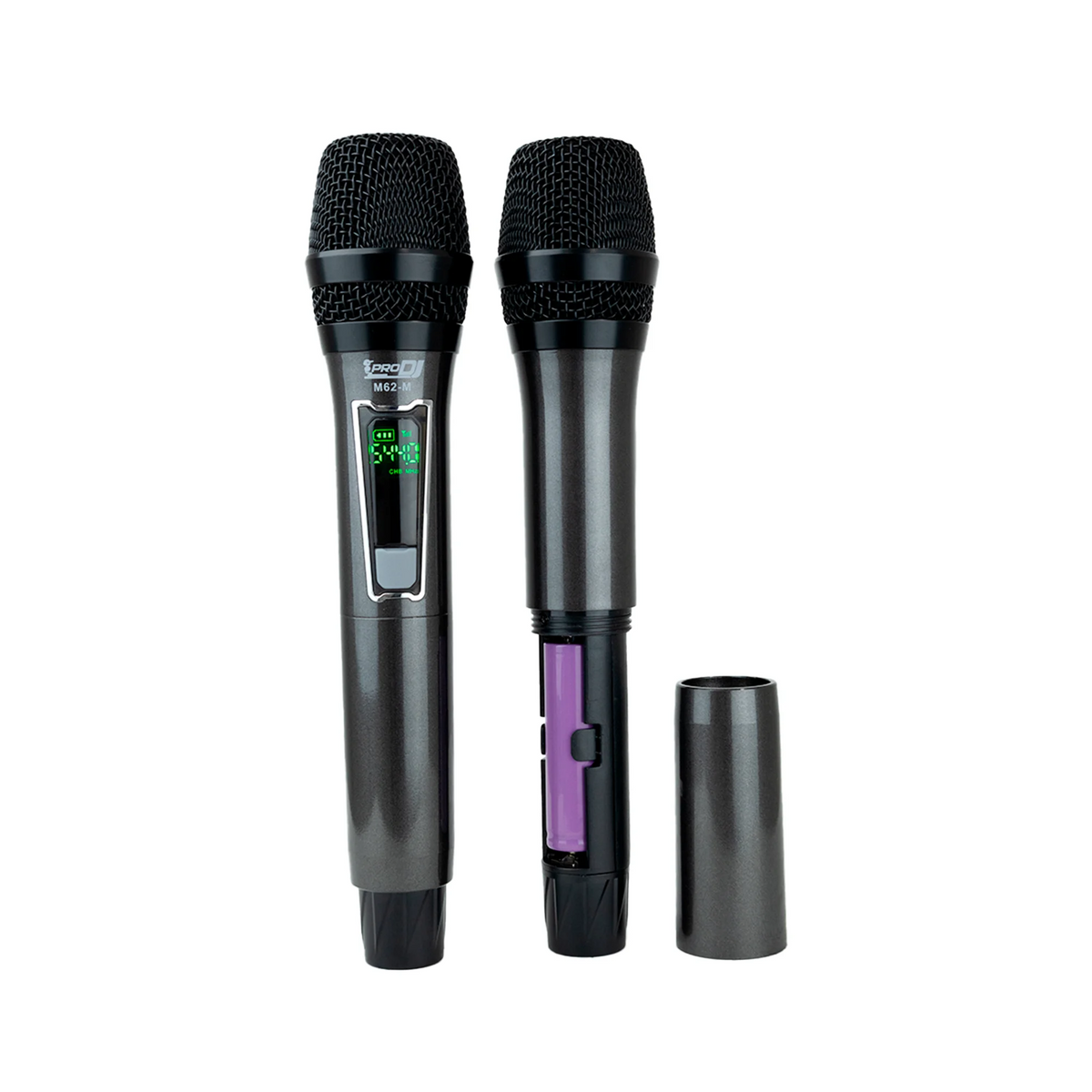 Kit de micrófonos inalámbricos UHF Pro DJ M62-M con mini receptor