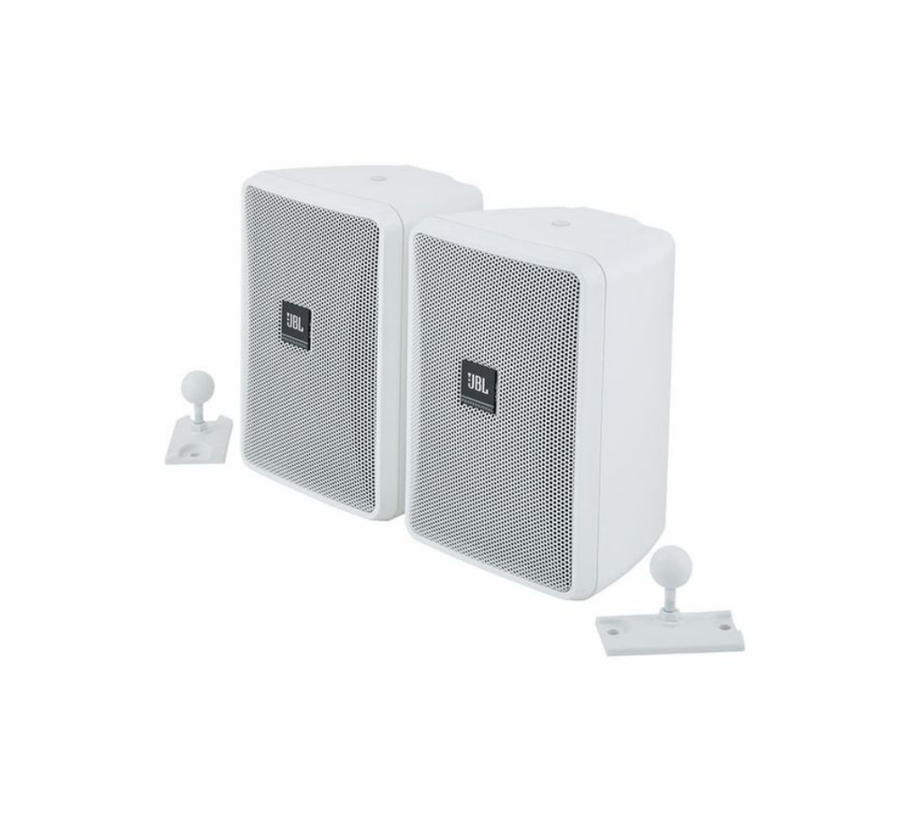 Par de parlantes de pared JBL Control 23-1-WH blancos ultracompactos