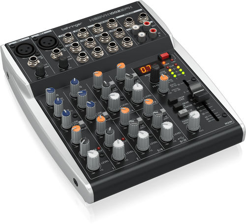 Mezclador analógico Behringer XENYX 1002SFX de 10 entradas con USB
