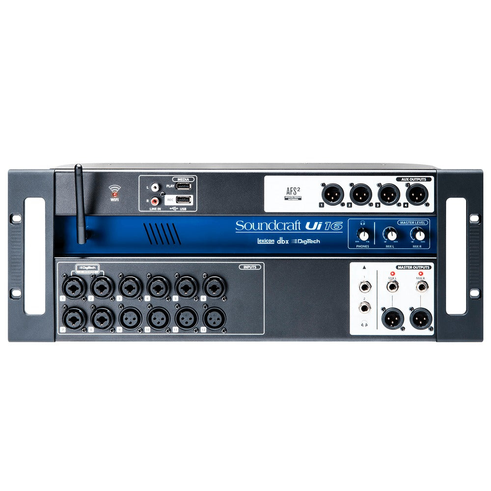 Consola digital Soundcraft Ui16 con control remoto por Wi-Fi