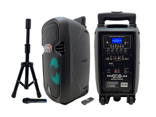 Cabina activa recargable Maxlin MX8R de 8 pulgadas con Bluetooth