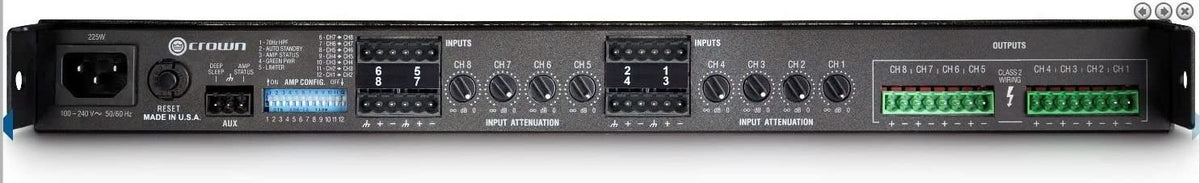 Amplificador de potencia Crown CT8150 de ocho canales