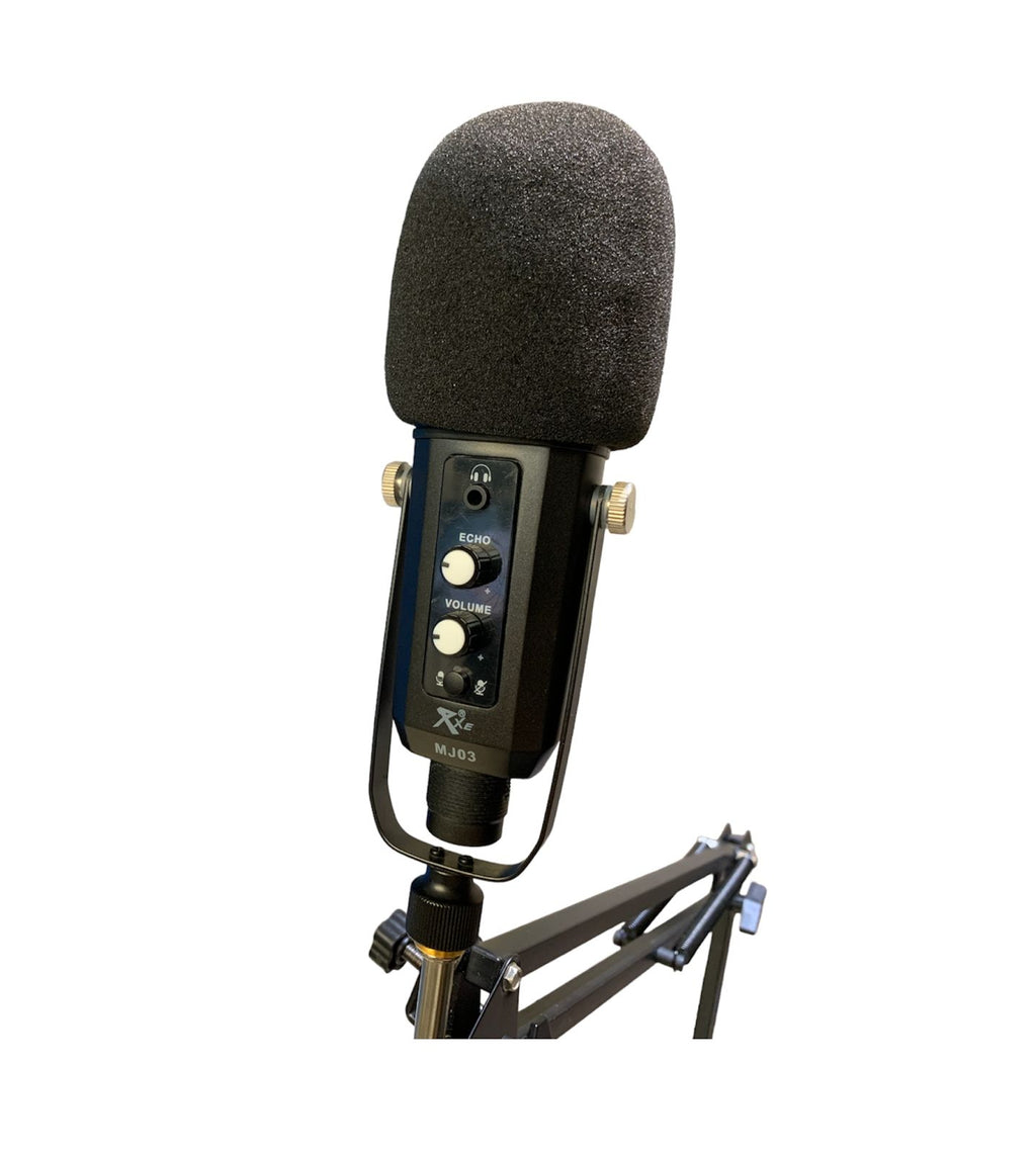 Kit de estudio RXE MJ03 con micrófono USB, antipop y brazo