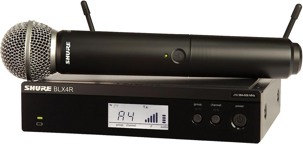 Micrófono inalámbrico Shure BLX24R/SM58 con cápsula SM58 y receptor de rack