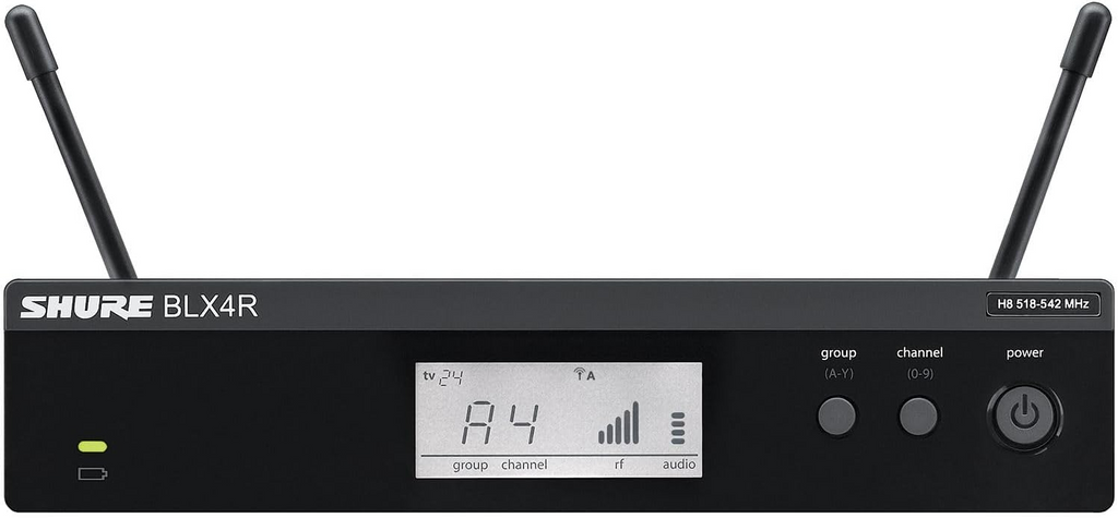Micrófono inalámbrico Shure BLX24R/SM58 con cápsula SM58 y receptor de rack